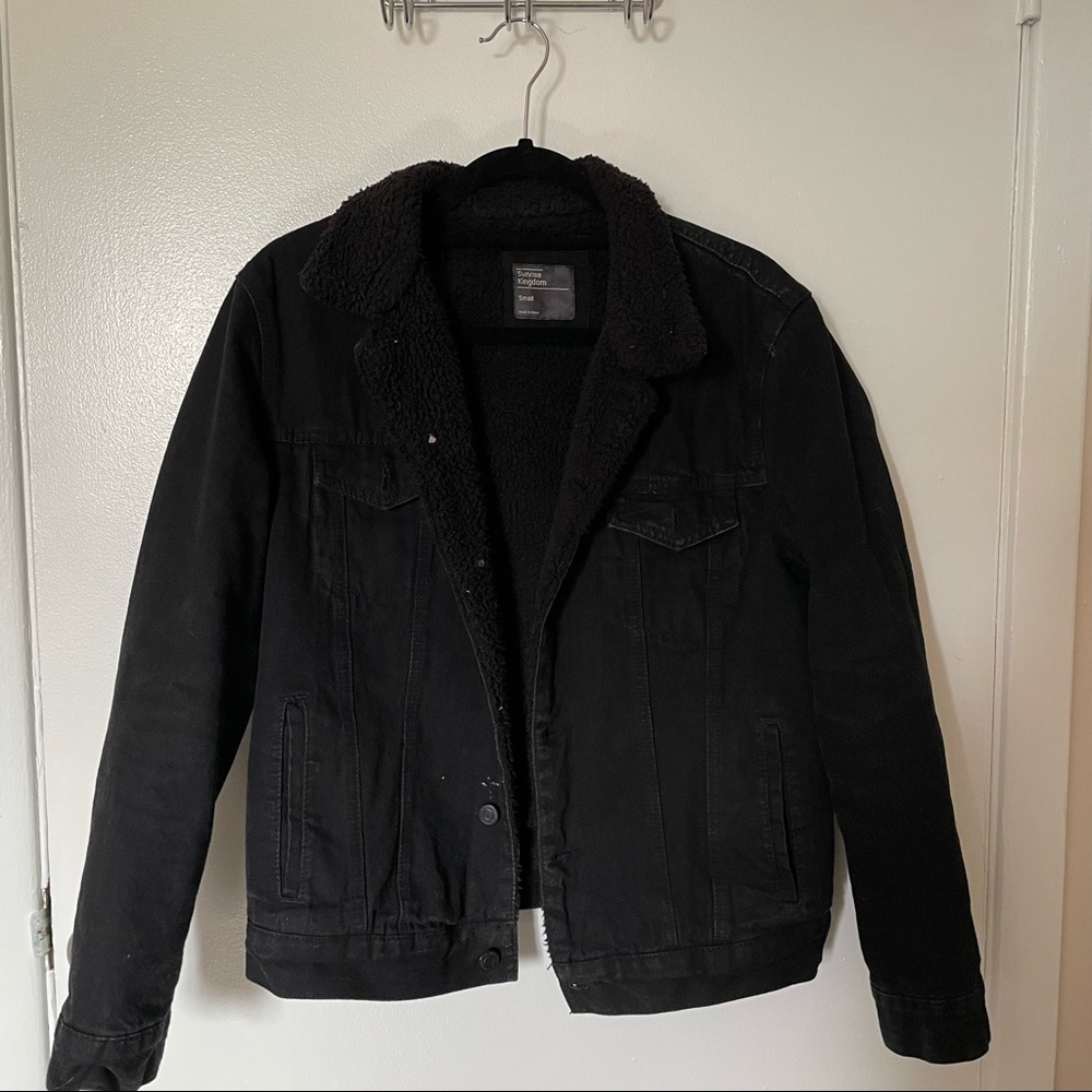 Black denim jacket